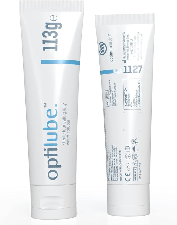 OptiLube Tubes (113g) - Sterile Lubricating Jelly for Insertion of Medical Devices