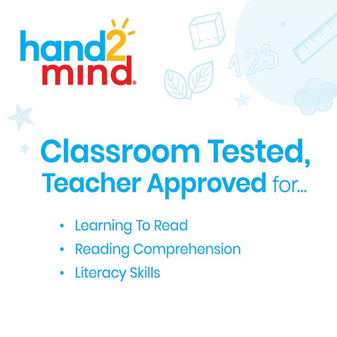 hand2mind FingerFocus Highlighter, Guided Reading Strips, Dyslexia Tools for Kids, ADHD Tools, 6 Pack Special Education