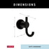 Delta NIC35-MB Nicoli Double Towel Hook - Bath Hardware Accessory in Matte Black