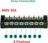 MILAPEAK 8pcs (4 Sets) 8 Positions Dual Row Screw Terminal Strip Blocks with Cover (Black & Red)