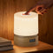 QDPKPI Nursery Night Light with Clock for Kids, Touch Lamp Bedside Desk Lamp,