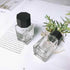 2 Pcs 20ml Clear Glass Jars Empty Refillable Ink Vials Containers with Black ABS Plastic Caps for Ink Liquid by Teensery