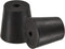 MECCANIXITY Rubber Tapered Plug, 18mm to 24mm with Hole for Test Tubes, Black, 5 Pieces