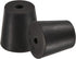 MECCANIXITY Rubber Tapered Plug, 18mm to 24mm with Hole for Test Tubes, Black, 5 Pieces