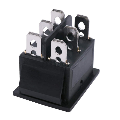 TWTADE Momentary Polarity Reverse Switch - DC 12V 20A Motor Control 6 Pin 3 Position (ON)-Off-(ON) AC 110V-220V