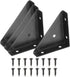 PATIKIL Corner Brace Brackets, 4Pcs 66mm x 66mm Carbon Steel Triangle Corner