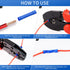 Butt Splice Crimp Connectors Kit, 120Pcs Assorted Insulated Electrical Connectors with Storage Box