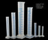 Plastic Transparent Blue Line Liquid Graduated Measuring Cylinder Lab Test Tube - 10ml / 25ml / 50ml / 100ml / 250ml /