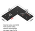 4 Pcs Flat L Tie Plates for 4x4, 6x6 Post, 3"W x 7-1/2"L, Flat Corner Brace L Shaped Beam Connector