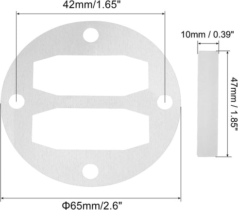 PATIKIL 47mm Head Gasket Kit Reed Valve Replacement, 3 Sets Central Pneumatic Air Compressor Parts