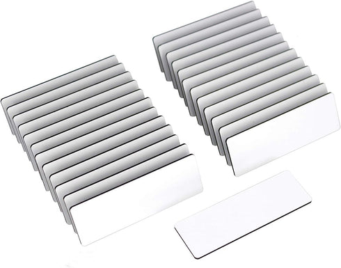 ExcelMark Blank Name Tag/Badge - White - 1" x 3" (25 Pack) with Pin