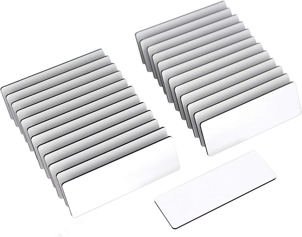 ExcelMark Blank Name Tag/Badge - White - 1" x 3" (25 Pack) with Pin