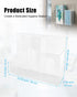 JVWKPU 3-Compartment Triple Hygiene Dispenser Station, Clear Acrylic PPE Organizer for Masks, Gloves & Hand Sanitizer