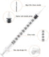 U 100 1cc Syringe 1ml 30 Gauge 1/2 inch 13mm Disposable Lab Supplies, Individually Sealed - 100 per Box