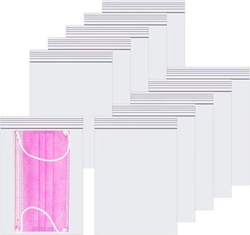 100pcs Small Zip Bag 5 x 7" Clear Reclosable Zip Plastic Bags with Resealable Lock for Packaging