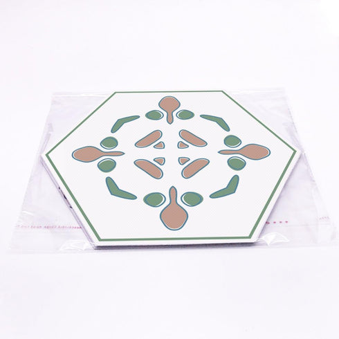 10 Pcs Hexagon Non-Slip Floor Sticker for Home Decor, Peel and Stick Self-Adhesive Wall Sticker, 7.9x9.1inch
