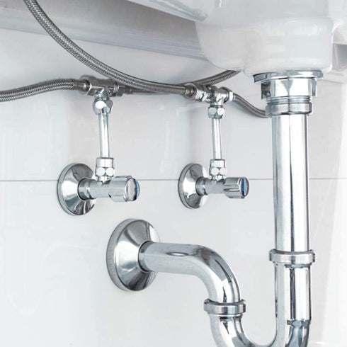 Faucet Line Connector Braided 304 Stainless Steel Supply Hose, 1/2" I.P. Female Thread to 1/2" I.P. Female Straight