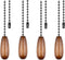 Ceiling Fan Pull Chain Extender, 4pcs Wooden Decorative Pendant Extension Chains, 12