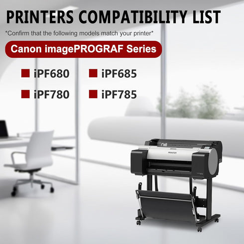PFI-207 Ink Cartridge Replacement for Canon PFI 207 imagePROGRAF iPF680 685 780 785 Printer 300ml