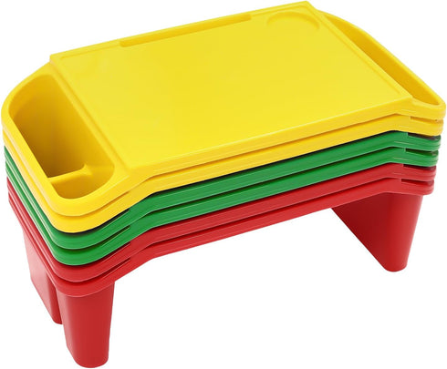 SHIPUNAYE 6 Lap Desk Tray, Pcs Portable Lap Table with Side Pockets, Storage Trays Activity Lap Desk with Slot