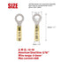 Hilitchi 50Pcs Nylon Heat Shrink Ring Insulated Terminals - Electrical Wire Crimp Connector (12-10AWG, 5/16'')