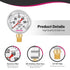 0-60psi Glycerin Filled Fuel Pressure Gauge, 1-1/2" Dial Size, 304 Stainless Steel Case for Measuring Fuel Pressure