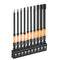 toolant 10pcs Impact Hex Head Allen Wrench Drill Bit Set - 1/4" Hex-Shank S2 Steel with Storage Box