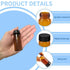 15 PCS 30ML Amber Small Liquid Sample Glass Vials with 24-400 Black Screw Caps for Lab and Essential Oils