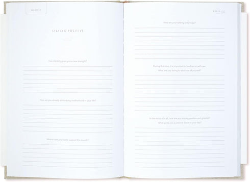 Promptly Journals, My Fertility Journal: A Healing Journey (Wheat Brown, Linen) | Infertility Journal | Grief Journal