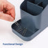 BLUE GINKGO Desk Holder Organizer - Office Supplies, Pencil and Pen Holder for Desk, Made in Korea, Prussian Blue