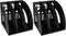 SAYEEC 2Pcs Plastic Magazine Holder Binder Stand for Desk, Vertical File Sorter, Office School Storage Rack (Black)