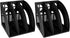 SAYEEC 2Pcs Plastic Magazine Holder Binder Stand for Desk, Vertical File Sorter, Office School Storage Rack (Black)