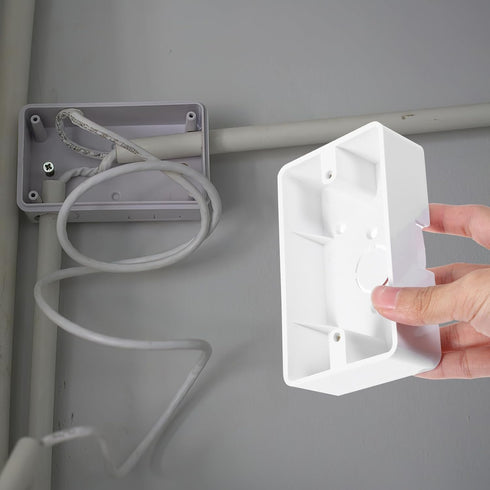5pcs Surface Mount Outlet Box, 1 Gang Outlet Junction Box, ABS Electrical Enclosure Box