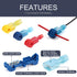 Chanzon 160 pcs Quick Splice T-Tap Wire Connector Kit - 22-10AWG - Self-Stripping PA Insulation (80 pairs)