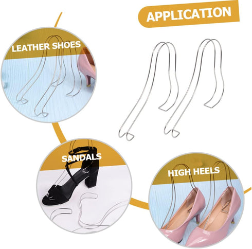 2pcs MAGICLULU Sandal Display Stands Shoe Rack Holders Sturdy Walking Shoes Organizers