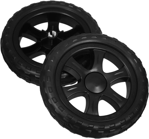 2pcs Heavy Duty Utility Cart Wheels Rubber Replacement Casters for Shopping Trolley