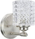 Aspen Creative 62056A, 5 1/2" One-Light Metal Bathroom Vanity Wall Light Fixture, Wide, Transitional Design in Brushed