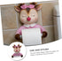 1pc Accommodates Cartoon Deer Wall-Mounted Toilet Paper Holder Decorative Tissue Storage Rack for Bathroom Creative