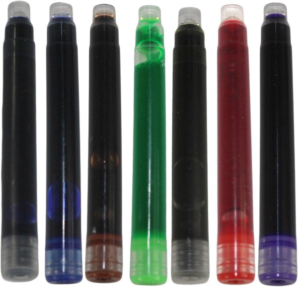 Gullor 35 PCS International Size Pen Ink Cartridge, 7 Colors, 7 Packs for Jinhao Fountain Pens