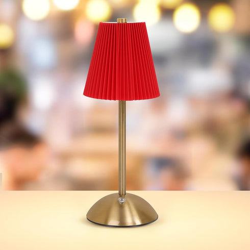 baishezhuan Red Table Lamps , Small Gold Table Lamp 12 Inch for Girl's