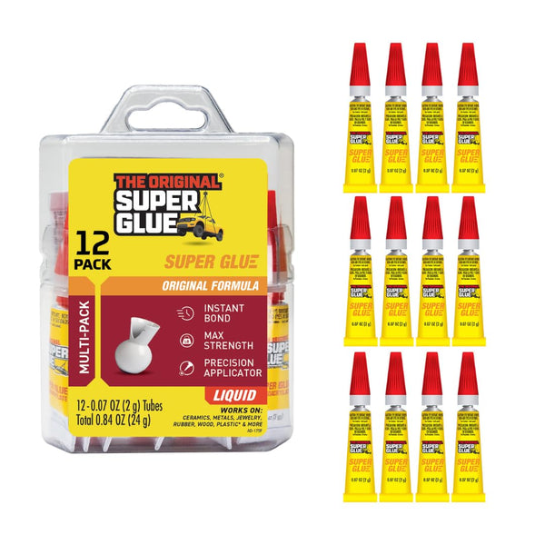 Super Glue 15187, Clear, Pack of 12