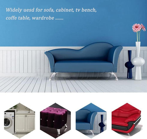 LBAawxe 4 Pack 110MM Furniture Legs Metal Table Legs Replacement Support Legs for Coffee Table, Sofa, TV Stand, Etc.