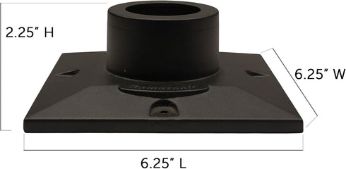Gama Sonic Cast Aluminum Pier Base Mount for 3-inch Fitter Post Top Mounts, Black, PBM00