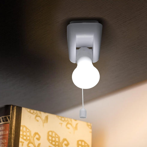 Bulb Closet OSALADI Portable Led Wall Mount Light Battery Operated Self Adhesive Night Light with Pull Chain