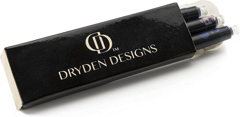 Dryden Designs Fountain Pen, Medium Nib 0.5mm, Includes 6 Ink Cartridges, Notebook Clips, and Ink Refill Converter,