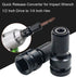 DCA 4PCS 1/2 inch Square Drive to 1/4 inch Hex Female Socket Adapter for Impact Wrench
