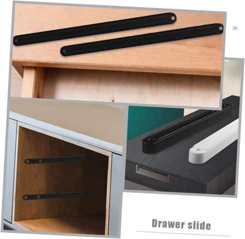 2Pcs Slide Replacement Rails for Cabinets Versatile Glides for Bedside Cabinets and Wardrobes Durable and Easy