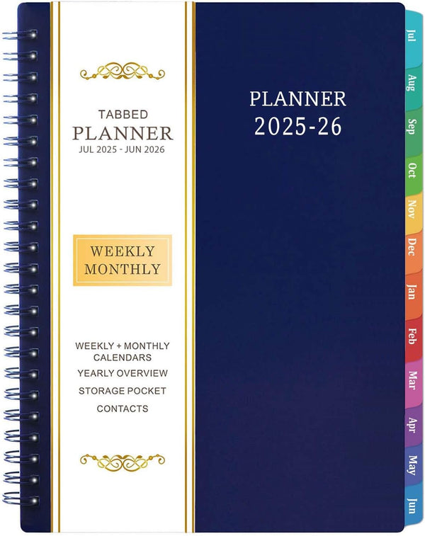 Planner 2025-2026 - Academic Planner Weekly and Monthly with Tabs, July 2025 - June 2026, 6.25" × 8.3"