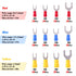 Glarks 240pcs 22-16/16-14/12-10 Gauge Fork Spade Quick Splice Crimp Terminals Connectors Assortment Kit