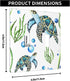Sea Turtle Toggle Light Switch Cover Plate Underwater Ocean Turtle Green Seaweed Blue Water Bubbles Nautical Coastal 2-Gang Wall Plate for Home Lake House Bathroom Decor by Pznen